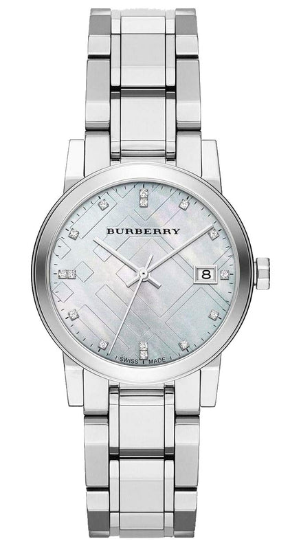 Buy Shop Burberry The City Diamonds Silver Dial Silver Steel Strap Watch for Women - BU9125 USA Online