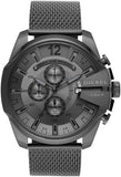 Buy Shop Diesel Mega Chief Chronograph Black Dial Black Mesh Strap Watch For Men - DZ4527 USA Online