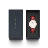 Buy Shop Daniel Wellington Classic Suffolk White Dial Brown Leather Strap Watch For Women - DW00100120 USA Online