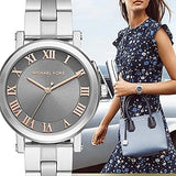 Buy Shop Michael Kors Norie Grey Dial Silver Stainless Steel Strap Watch for Women - MK3559 USA Online