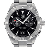Buy Shop Tag Heuer Aquaracer Quartz Black Dial Silver Steel Strap Watch for Men - WAY111Z.BA0928 USA Online