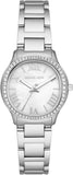 Buy Shop Michael Kors Sage Three-Hand Mother of Pearl White Dial Silver Steel Strap Watch for Women - MK4824 USA Online
