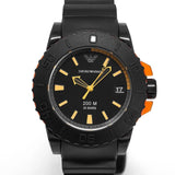 Buy Shop Emporio Armani Sportivo Quartz Black Dial Black Silicone Strap Watch For Men - AR5969 USA Online