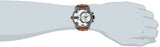 Buy Shop Diesel SBA Dual Time Chronograph White Dial Brown Leather Strap Watch For Men - DZ7269 USA Online