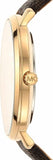 Buy Shop Michael Kors Pyper Quartz Silver Dial Brown Leather Strap Watch For Women - MK2857 USA Online