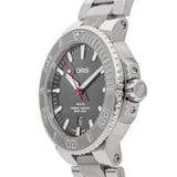 Oris Aquis Date Relief Grey Dial Silver Steel Strap Watch for Men - 0173377304153-0782405PEB