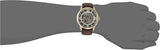 Buy Shop Fossil Townsman Automatic Skeleton Gold Dial Brown Leather Strap Watch for Men - ME3043 USA Online