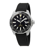 Buy Shop Tag Heuer Aquaracer Calibre 5 Automatic Black Dial Black Rubber Strap Watch for Men - WAY201A.FT6142 USA Online
