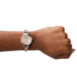 Buy Shop Fossil Georgia Bone Grey Dial Beige Leather Strap Watch for Women - ES2830 USA Online