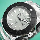 Buy Shop Emporio Armani Bracelet Collection Black Dial Silver Steel Strap Watch For Men - AR5970 USA Online