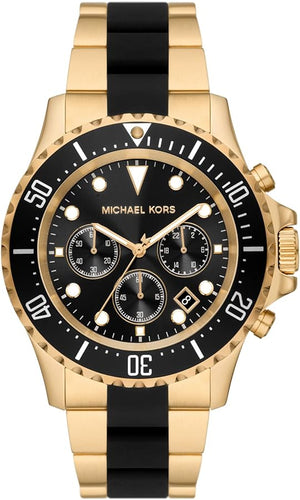Buy Shop Michael Kors Everest Chronograph Black Dial Two Tone Steel Strap Watch For Men - MK8979 USA Online