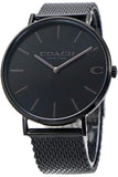 Coach Charles Black Dial Black Mesh Bracelet Watch for Men - 14602148