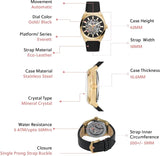 Buy Shop Fossil Everett Automatic Skeleton Black Dial Black Leather Strap Watch for Men - ME3208 USA Online