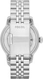 Buy Shop Fossil Townsman Automatic Skeleton Silver Dial Silver Steel Strap Watch for Men - ME3044 USA Online