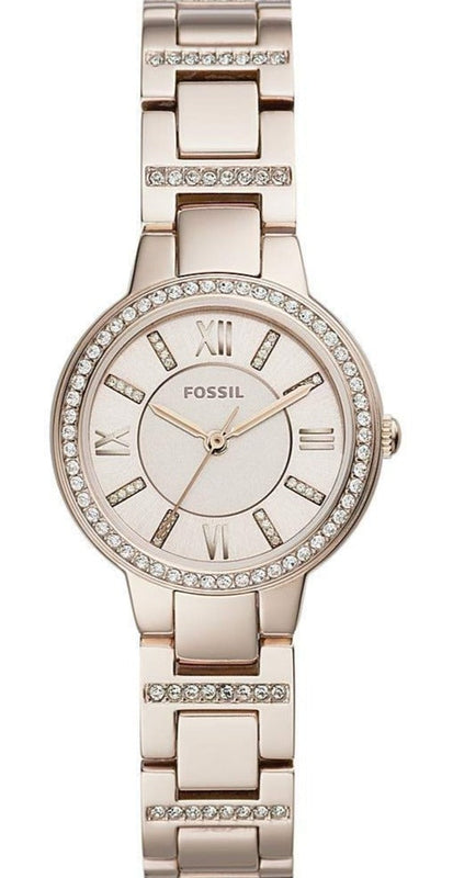 Buy Shop Fossil Virginia Pink Dial Pink Steel Strap Watch for Women - ES4482 USA Online
