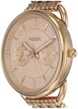 Buy Shop Fossil Tailor Rose Gold Dial Rose Gold Stainless Steel Strap Watch for Women - ES3713 USA Online