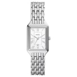 Fossil Raquel Three Hand Date White Dial Silver Steel Strap Watch for Women - ES5221