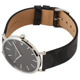 Coach Charles Black Dial Black Leather Strap Watch for Men - 14602157