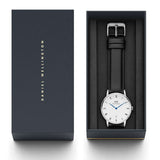 Buy Shop Daniel Wellington Dapper Sheffield White Dial Black Leather Strap Watch For Men - DW00100088 USA Online