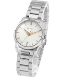Buy Shop Gucci G Timeless Silver Dial Silver Steel Strap Watch For Women - YA126523 USA Online