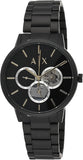 Armani Exchange Cayde Chronograph Black Dial Black Steel Strap Watch for Men - AX2748