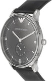 Buy Shop Emporio Armani Gianni Quartz Black Dial Black Leather Strap Watch For Men - AR0382 USA Online