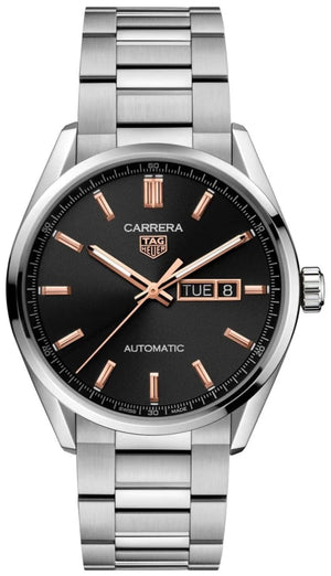 Buy Shop Tag Heuer Carrera Black Dial Silver Steel Strap Watch for Men - WBN2113.BA0639 USA Online