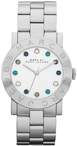 Buy Shop Marc Jacobs Amy White Dial Silver Steel Strap Watch for Women - MBM3140 USA Online