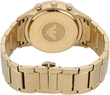 Emporio Armani Renato Chronograph White Dial Gold Steel Strap Watch For Men - AR11332