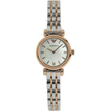 Buy Shop Emporio Armani Gianni Mother of Pearl Dial Two Tone Steel Strap Watch For Women - AR1764 USA Online
