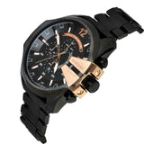 Buy Shop Diesel Mega Chief Chronograph Black Dial Black Steel Strap Watch For Men - DZ4309 USA Online