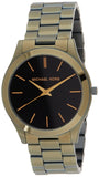 Buy Shop Michael Kors Slim Runway Quartz Black Dial Green Steel Strap Watch For Men - MK8715 USA Online