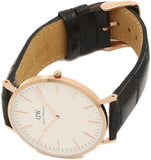 Buy Shop Daniel Wellington Classic Reading White Dial Black Leather Strap Watch For Men - DW00100014 USA Online