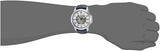 Buy Shop Fossil Grant Automatic Skeleton Silver Dial Blue Leather Strap Watch for Men - ME3111 USA Online