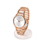 Buy Shop Calvin Klein Stately White Dial Rose Gold Steel Strap Watch for Women - K3G23626 USA Online