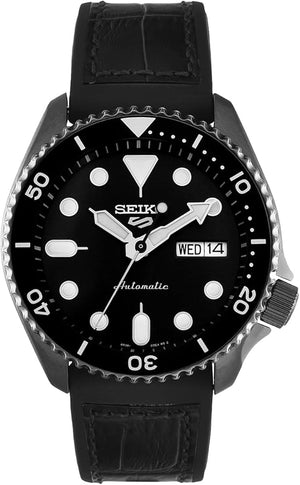 Buy Shop Seiko 5 Sport Automatic Black Dial Black Silicone Strap Watch For Men - SRPD65K3 USA Online