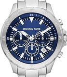 Buy Shop Michael Kors Grayson Chronograph Blue Dial Silver Steel Strap Watch For Men - MK9107 USA Online