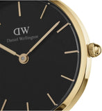 Buy Shop Daniel Wellington Classic Petite Evergold Black Dial Gold Mesh Bracelet Watch For Women - DW00100349 USA Online