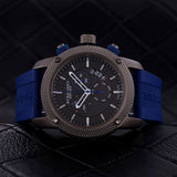 Buy Shop Burberry Sports Chronograph Black Dial Blue Rubber Strap Watch for Men - BU7714 USA Online