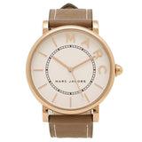 Buy Shop Marc Jacobs Roxy White Dial Cement Brown Leather Strap Watch for Women - MJ1533 USA Online