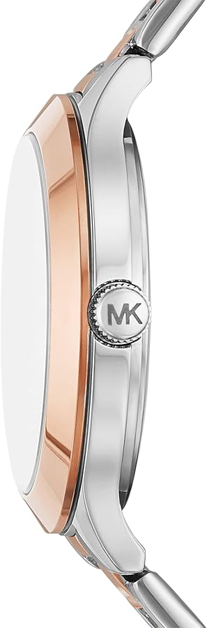 Buy Shop Michael Kors Slim Runway Crystals Silver Dial Two Tone Steel Strap Watch for Women - MK1045 USA Online