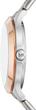 Buy Shop Michael Kors Slim Runway Crystals Silver Dial Two Tone Steel Strap Watch for Women - MK1045 USA Online