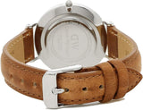 Buy Shop Daniel Wellington Petite Sterling Black Dial Brown Leather Strap Watch For Women - DW00100178 USA Online