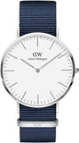 Buy Shop Daniel Wellington Classic Bayswater White Dial Blue NATO Strap Watch For Men - DW00100276 USA Online