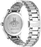 Gucci G Timeless Quartz Black Dial Silver Steel Strap Watch For Women - YA1264136