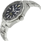 Tag Heuer Aquaracer Black Dial Silver Steel Strap Strap Watch for Men - WAY201A.BA0927