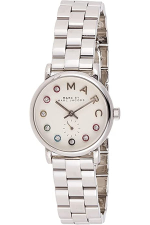 Buy Shop Marc Jacobs Baker Dexter White Dial Silver Steel Strap Watch for Women - MBM3423 USA Online