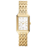 Fossil Raquel Three Hand Date White Dial Gold Steel Strap Watch For Women - ES5220