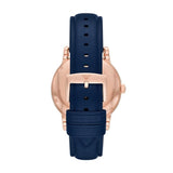 Buy Shop Emporio Armani Meccanico Automatic Blue Dial Blue Leather Strap Watch For Men - AR60050 USA Online