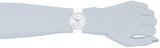 Calvin Klein Accent Silver Dial White Leather Strap Watch for Women - K2Y231K6